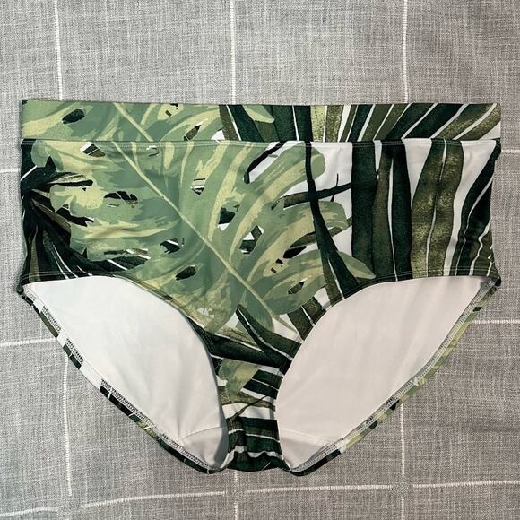 Cacique Other - Lane Bryant‎ Cacique Swim 20 Palms Swimsuit Bottom Tropical Print